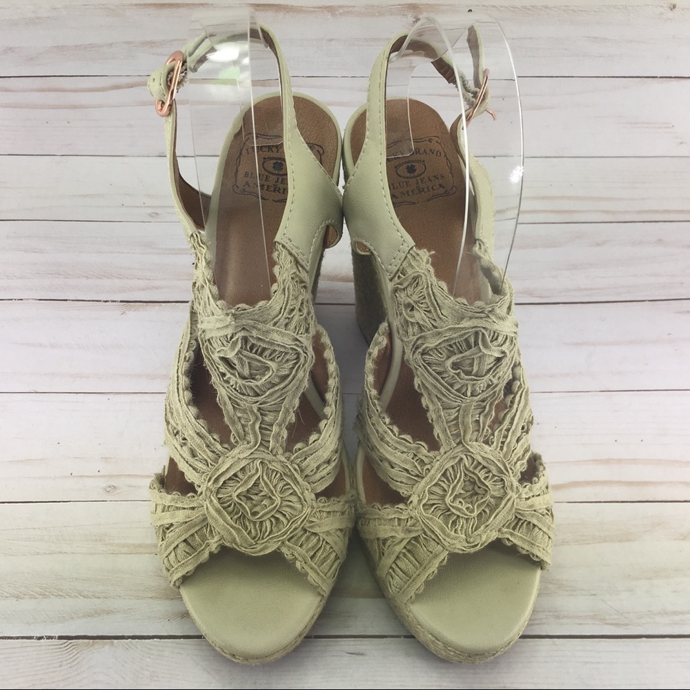 Lucky Brand Ridgeview Wedge Sandals Size 9M - Picture 2 of 8